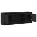 vidaXL TV stolík s LED čierny 139,5x34x50 cm kompozitné drevo