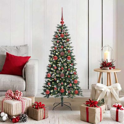 vidaXL Umelý vianočný stromček Zelená 120 cm PVC, plast a oceľ