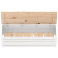 vidaXL Úložný box biely 109x36,5x33 cm masívna borovica