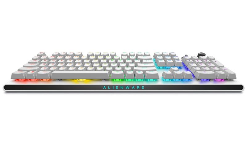 Dell Alienware AW920K/Bezdrátová USB + Bluetooth/Biela Klávesnica, herná, bezdrátová, mechanická, Cherry MX Red, RGB podsvietenie, US mezinárodná, Bluetooth, USB, biela