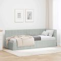 vidaXL Rohový rám postele Svetlosivá 80 cm x 200 cm Zamat