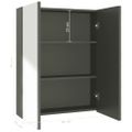 vidaXL Kúpeľňová zrkadlová skrinka 60x15x75 cm MDF sivá