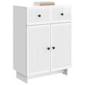 vidaXL Servírovacia skriňa Biela s vysokým leskom 66 x 34,5 x 90 cm