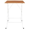 vidaXL Skladací bistro stolík 55x54x71 cm akáciový masív a oceľ