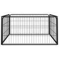 vidaXL Ohrádka pre psov 4 panely čierna 100x50 cm práškovaná oceľ