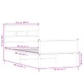 vidaXL Posteľný rám bez matraca dub sonoma 80x200 cm kompozitné drevo