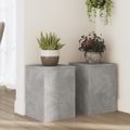 vidaXL Stojany na rastliny 2 ks betónovosivé 25x25x35 cm kompoz. drevo