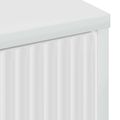 vidaXL Servírovacia skriňa Vysoký lesk bielej 89,5 x 33 x 82 cm