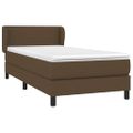 vidaXL Boxspring posteľ s matracom tmavohnedá 100x200 cm látka