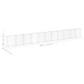 vidaXL Gabiónová stena s krytmi, pozinkovaná oceľ 900x30x100 cm