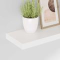 vidaXL Plávajúce nástenné police 2 ks, lesklé biele 50x23,5x3,8 cm, MDF