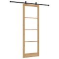 vidaXL Posuvné dvere ORKDAL 83 x 232 cm Prírodná a čierna