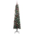 vidaXL Umelý vianočný stromček Zelená 210 cm PVC, plast a oceľ