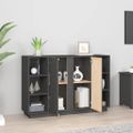 vidaXL Komoda sivá 120x35x80 cm borovicový masív