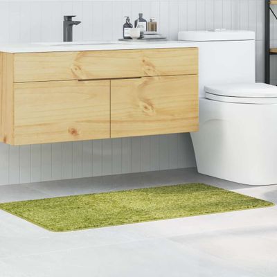 vidaXL Protišmyková kúpeľňová podložka Zelená 70 x 120 cm PP