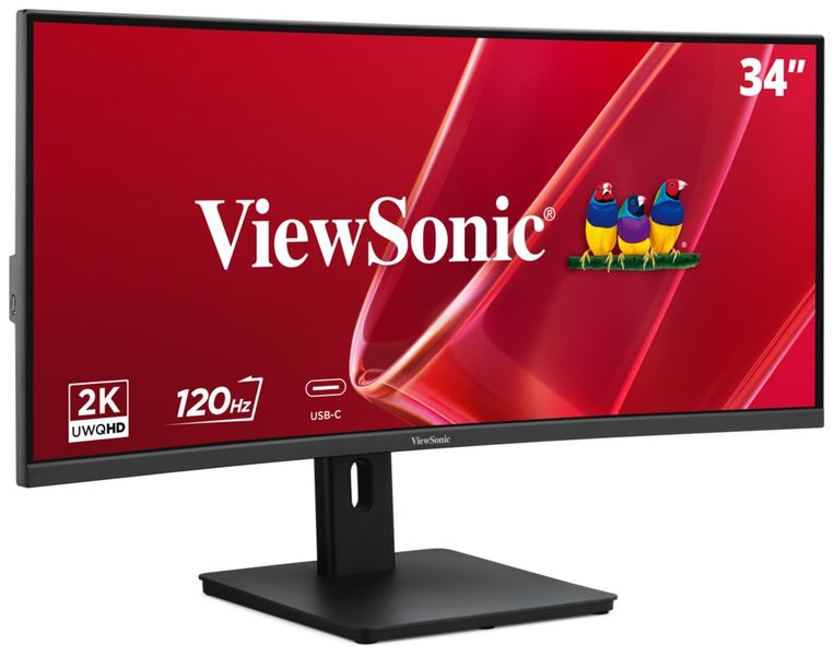 ViewSonic VA3420C-2 34" 21:9, 3440 x 1440, VA zakřivený monitor,120Hz,HDMI,DP,USB,USB-C 96W, speakers,výš. stavitelný Monitor, 34" UWQHD 3440×1440, 120Hz, 1500R, USB-C 96W, KVM, HDR10, VA, výškove nastavitelný, otácení