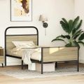 vidaXL Posteľný rám bez matraca 80x200 cm dub sonoma kompozitné drevo