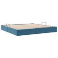 vidaXL Otomanový posteľný rám Tmavomodrá 200 x 200 cm Zamat