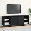 vidaXL TV skrinka 130 x 35 x 50 cm Čierny dub Kompozitné drevo