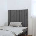 vidaXL Nástenné čelo postele sivé 82,5x3x60 cm masívna borovica