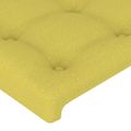 vidaXL Čelo postele s LED zelené 183x16x78/88 cm látka