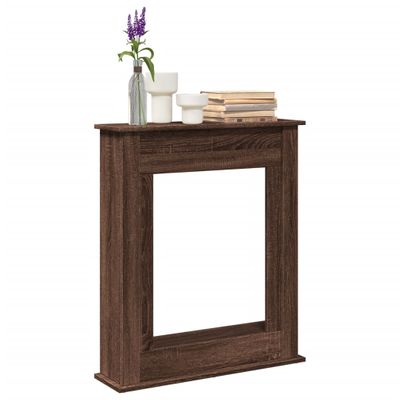 vidaXL Obloženie krbu hnedý dub 75x20x87,5 cm kompozitné drevo
