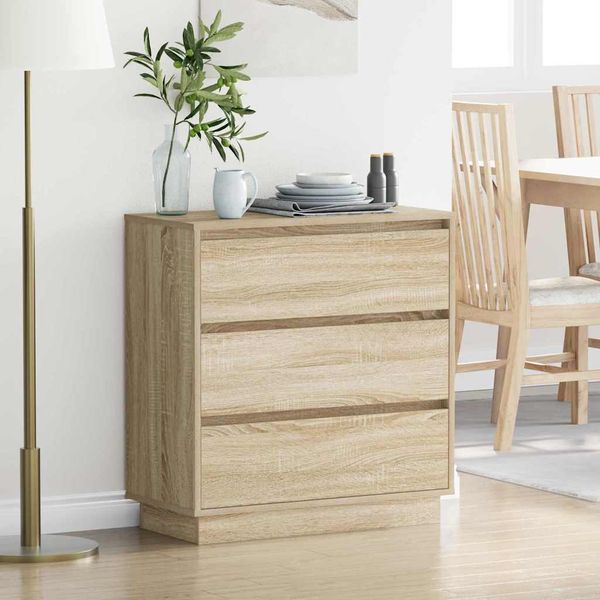 vidaXL Nočný stolík Sonoma dub 71 x 34,5 x 75 cm Kompozitné drevo
