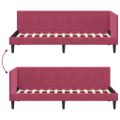 vidaXL Rohový rám postele Víno červené 80 cm x 200 cm Zamat