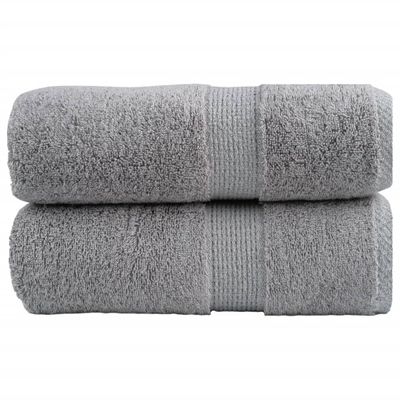vidaXL Prémiové umývacie utierky SOLUND 2 ks sivé 30x30 cm 600 g/m²