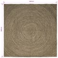 vidaXL Koberec do oblasti Prírodná a čierna 240 x 240 cm Juta
