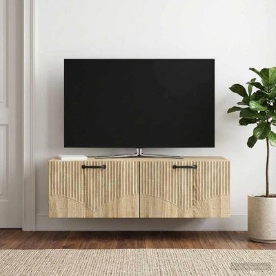 vidaXL Nástenná TV skrinka Dub sonoma 98 x 41 x 30 cm Kompozitné drevo