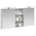 vidaXL Set kabinetov do kúpeľne 3 ks 140 x 14,5 x 70 cm
