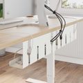 vidaXL Úložný box na káble pod stôl 2 ks Biela 43 x 10 x 15 cm Oceľ