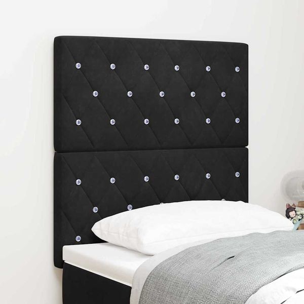 vidaXL Zadné čelo Čierny 80 cm Zamat