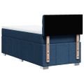vidaXL Posteľný rám boxsping s matracom modrý 80x200 cm látka