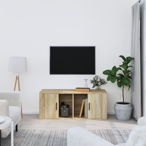 vidaXL TV skrinka dub sonoma 100x35x40 cm spracované drevo