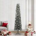 vidaXL Umelý vianočný stromček Zelená 240 cm PVC, plast a oceľ