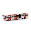 Kovový kĺbový autobus PID Praha červený 18 cm