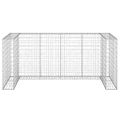 vidaXL Gabiónová stena na odpadkové koše, oceľ 254x100x110 cm