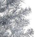 vidaXL Umelý vianočný polovičný stromček s podstavcom strieborný 120cm