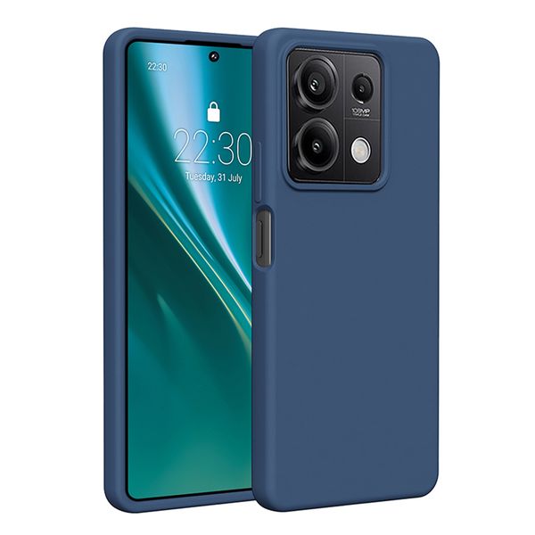 Silikónové puzdro Etteri pre Xiaomi Redmi Note 13 5G tmavomodré