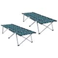 vidaXL Skladacia kempingová posteľ 2 ks Les 194 x 62,5 x 42,5 cm