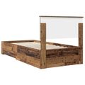 vidaXL Rám postele Staré drevo 90 x 200 cm Kompozitné drevo