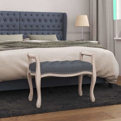 vidaXL Lavička tmavosivá 80x45x60 cm zamat