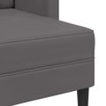vidaXL 2-miestna pohovka s ležadlom v tvare L, sivá 125 cm, umelá koža