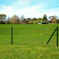 vidaXL Euro plot, oceľ 10x1,5 m, zelený