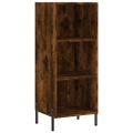 vidaXL Vysoká skrinka dymový dub 34,5x32,5x180 cm spracované drevo