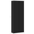 vidaXL Vysoká skrinka s LED čierna 74x32,5x200 cm kompozitné drevo