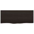 vidaXL Stolová doska tmavohnedá 100x40x(2-6) cm ošetrený dubový masív