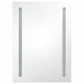 vidaXL LED kúpeľňová zrkadlová skrinka žiarivá biela 50x13x70 cm